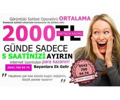 SOHBET OPERATÖRÜ 2000₺ Haftalık Bayan Eleman