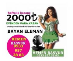 BAYAN ELEMAN ARANIYOR 2000TL EK GELİR