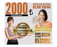 GÖRÜNTÜLÜ SOHBET OPERATÖRÜ HAFTALIK ÖDEME 2000TL