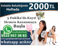 GÖRÜNTÜLÜ SOHBET OPERATÖRÜ SAATI 30TL HAFTALIK 2000TL