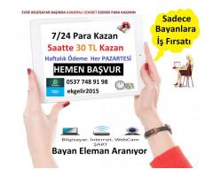 Bayanlar Evde İnternetten Para Kazanın!(Dolgun Ücret)