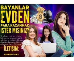 GÖRÜNTÜLÜ SOHBET  BİLGİSAYAR BAŞINDA İNTERNETTEN EK İŞ İMKANI 2000tl