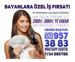 EVDE EK GELİR EK İŞ FIRSATLARI HAFTALIK 2000TL