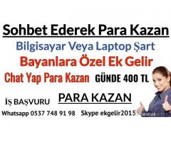 Evden Part Time Çalışacak Bayanlar