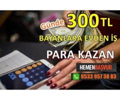 Evde Ek İş - Haftalık Odeme - 2000 tl