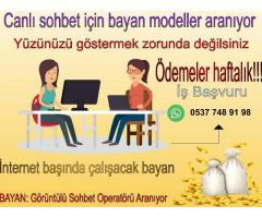 Görüntülü sohbet operatörü - saatte : 32 tl - HAFTALIK ödeme