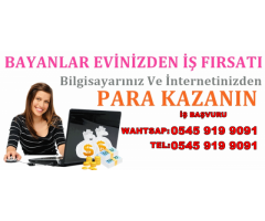 Bayanlara evden internetten para kazanma imkanı