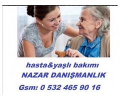 Yatalak hastaya bakıcı felçli hastaya bakıcı bayan hasta bakıcısı erkek hasta bakıcısı