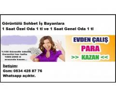 Görüntülü Sohbet İş Bayanlara Saati 31 TL