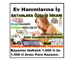 Ev Hanımlarına İş Görüntülü Sohbet Saati 31 TL