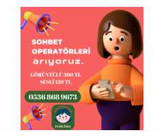 ????GÖRÜNTÜLÜ ₺300 - SESLİ ₺120 SAATLİK KAZANÇLA KADIN SOHBET OPERATÖRÜ ARIYORUZ????????0536 868 96 