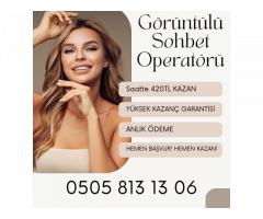 BAYAN GÖRÜNTÜLÜ SOHBET OPERATÖRÜ OL!! SAATTE 1080TL KAZANÇ!