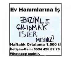 Ev Hanımlarına İş Görüntülü Sohbet Saati 31 tl