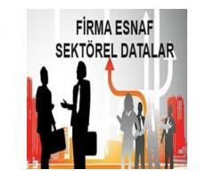 TÜRKYE GENELİ VE YURT DIŞI KURUMSAL FRMALAR, KURUMSAL FRMA ESNAF KOBİ SEKTÖREL DATALAR