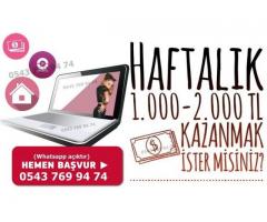 EVDEN EK GELİR 2000TL HAFTALIK KAZANC