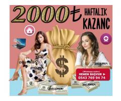 BAYAN ELEMAN ARANIYOR 2000TL EK GELİR