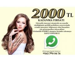 EVDEN EK GELİR 2000TL HAFTALIK KAZANC